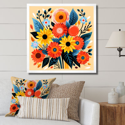 Bouquet de tournesols jaunes élégance III - art mural tournesol