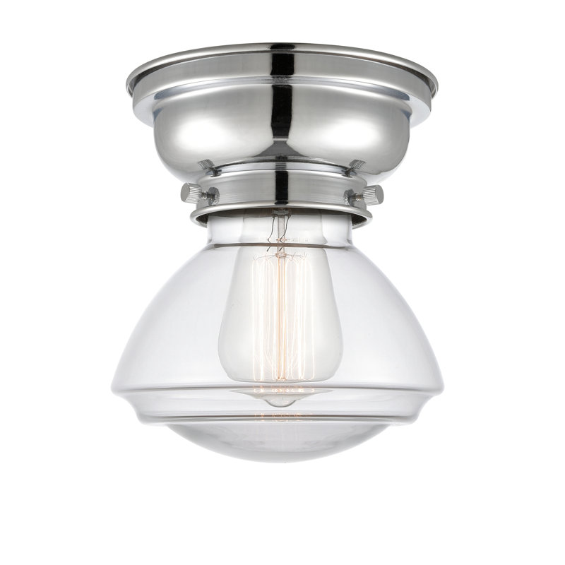 Plafonnier encastré 1 lumière 3,75 po Chesterville, Chrome poli, Transparent, Ampoule DEL 6 watts Vinage