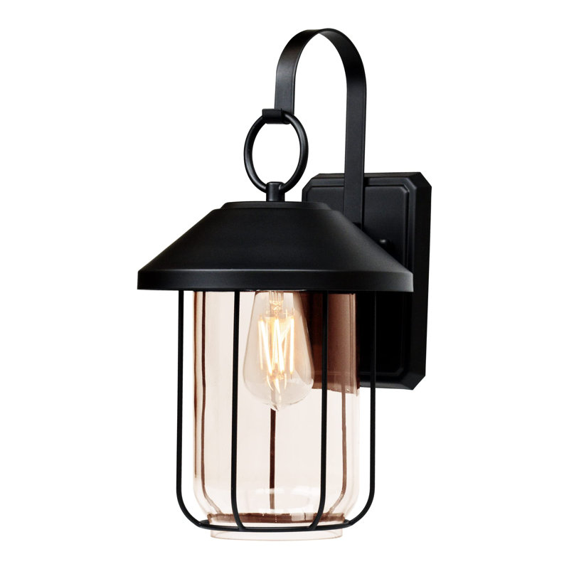 Lakefront Outdoor Sconce Light - Decorative LED Exterior Light Fixture For Deck, Porch And Patio Lights - Matte Black, LED Bulb Included