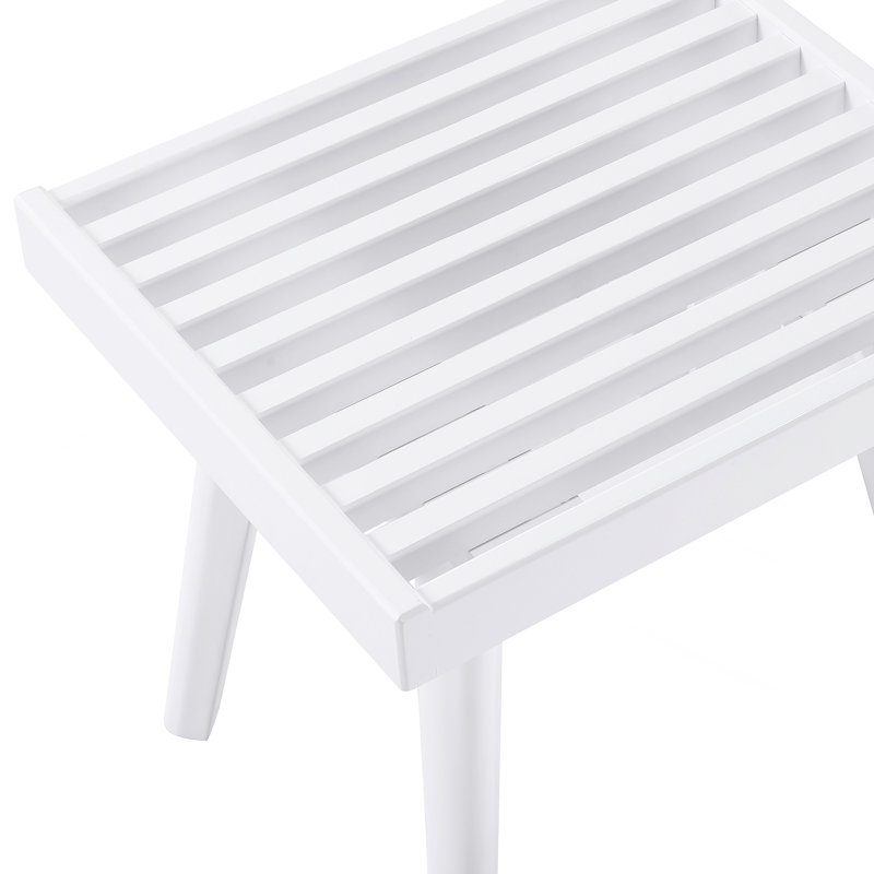 Slatted Bench, Entryway Bench, Bedroom Bench, 17.5" H x 19" W x 16.5" D