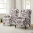 Ariany Floral Polyester Manual Reclining Chairs with Nailhead Trim (Set of 2)