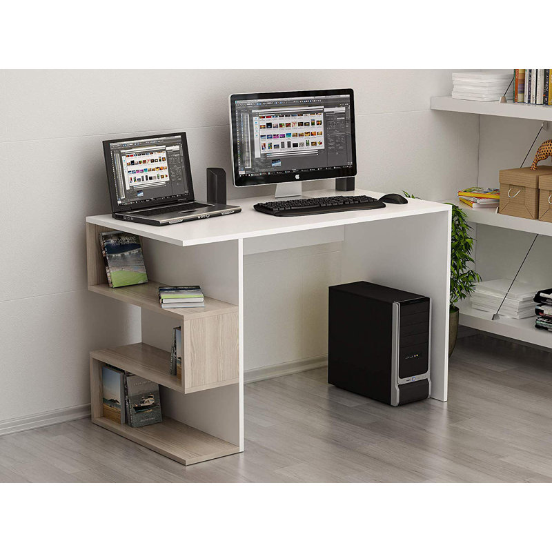Lorinda Writing Desk, White/Avola
