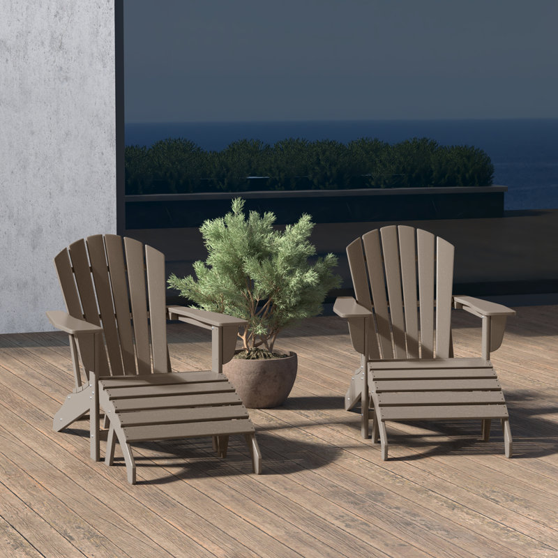 Altura Outdoor Adirondack Chair, Weathered Wood
