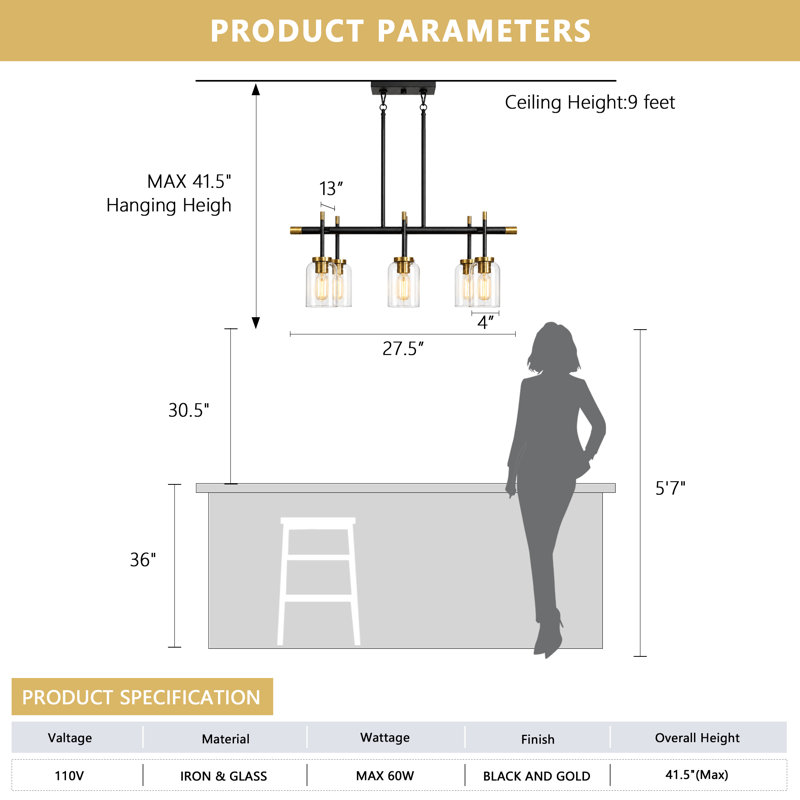 Modern Farmhouse Kitchen Island Chandelier