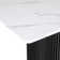 Faux Marble Dining Table for 6, with Metal Pedestal Base