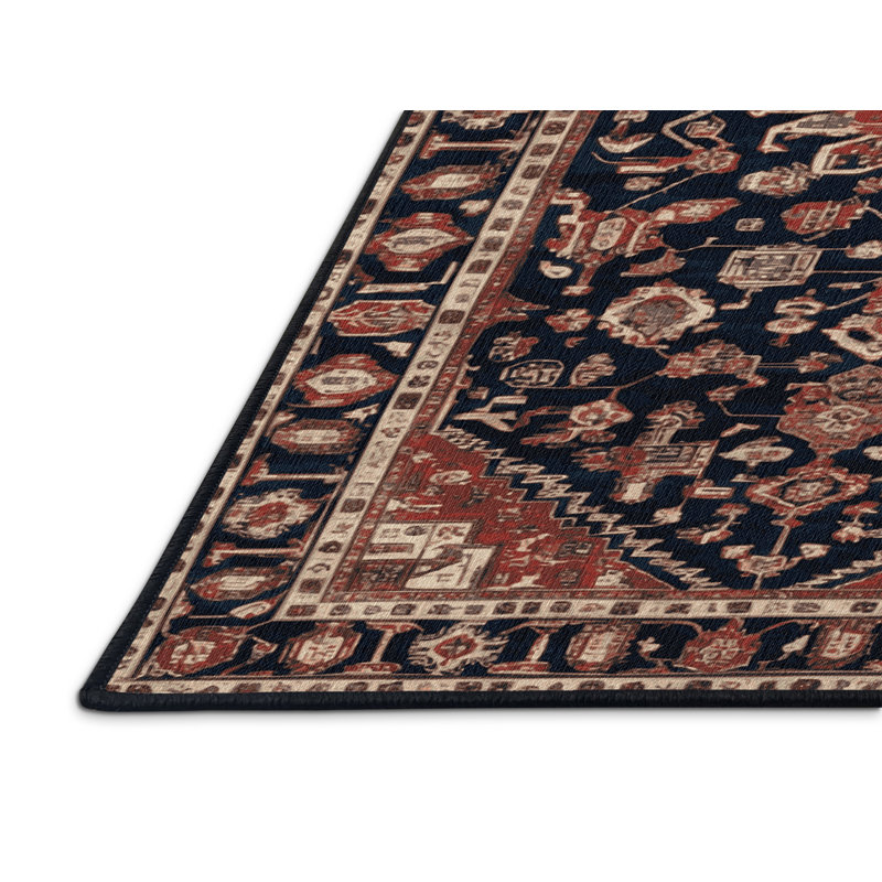 Tapis brun lavable à la machine, Rond 4 pi
