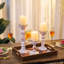 3 Piece Wood Candlestick Set
