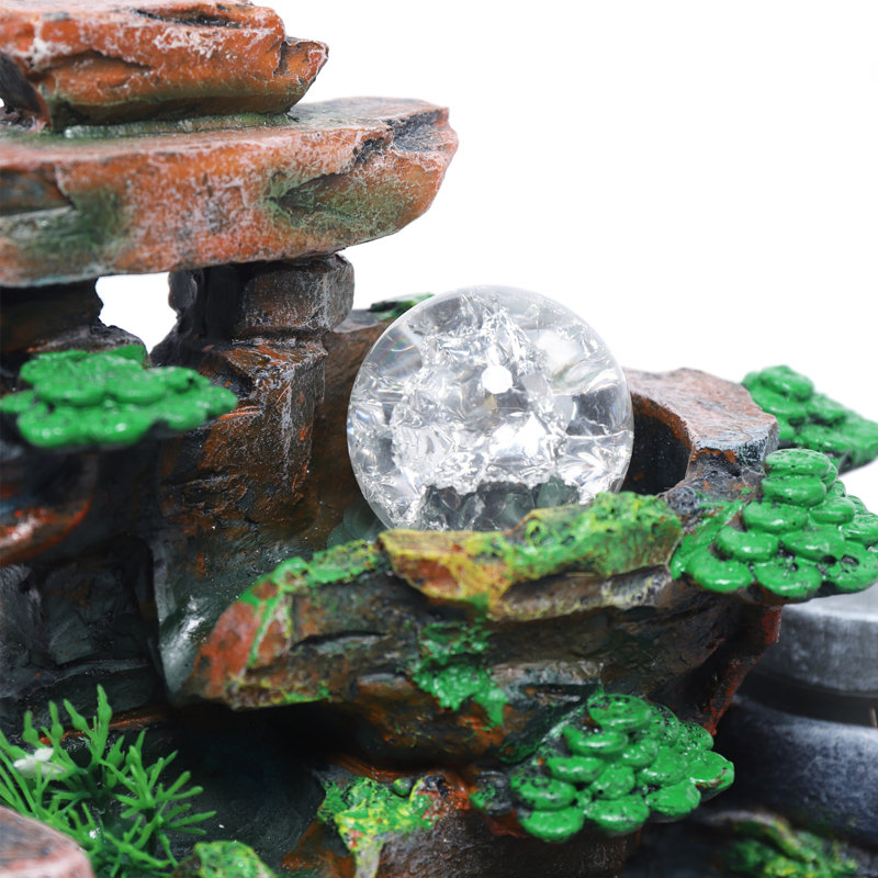 Weather Resistant Waterfall Fountain with Light