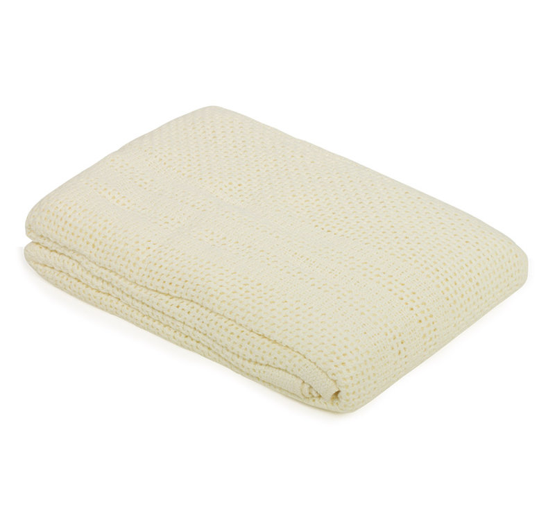 Brunson Cotton Stroller Blanket, Cream