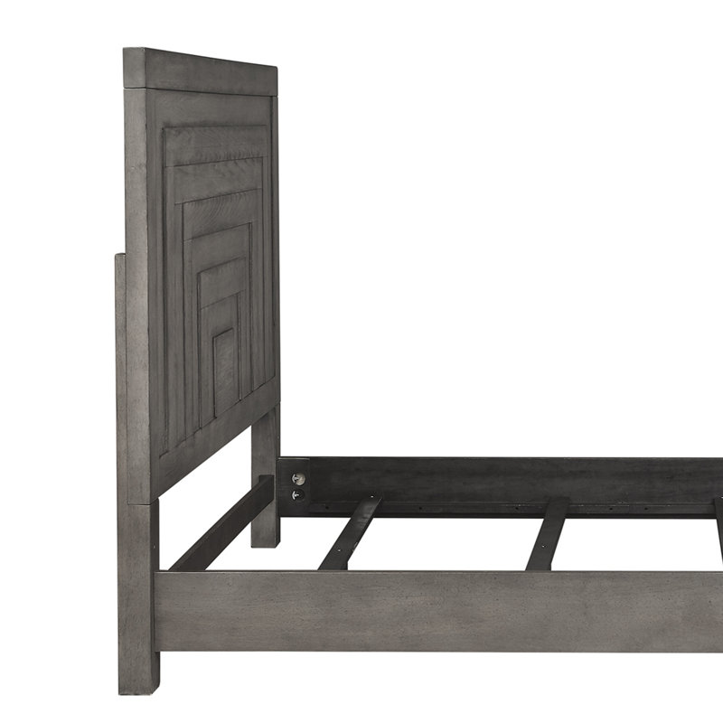 Bettee Solid Wood Headboard, King, Gray