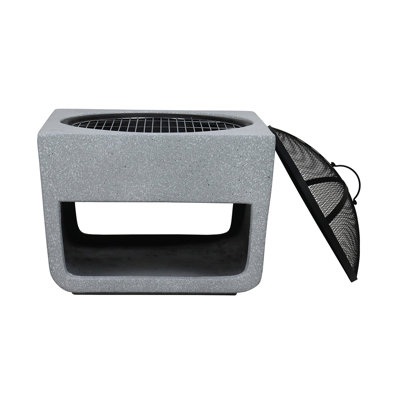 Cebrina Square Smokeless Fire Pit with Lid