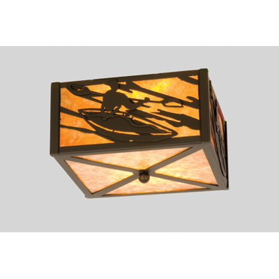 Plafonnier encastré carré 2 lumières 10" unique