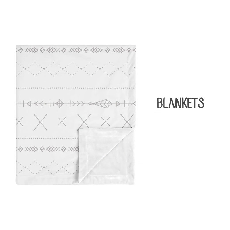 Grey and White Boho Tribal Body Pillowcase