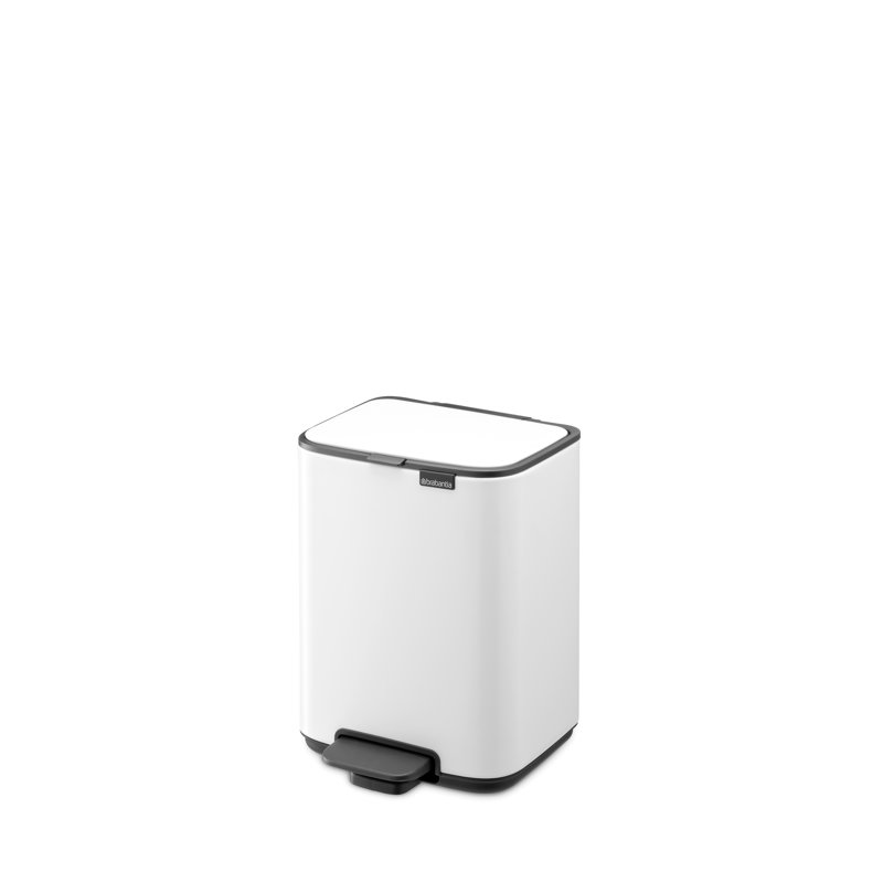 Poubelle à pédale Brabantia Bo, 1,1 gallon (4 litres), Blanc