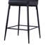 28 tabourets de bar à hauteur de comptoir de 28 po, 2 chaises rembourrées en cuir de polyuréthane noir avec structure en métal robuste et repose-pieds pour la salle à manger, tabourets de 2
