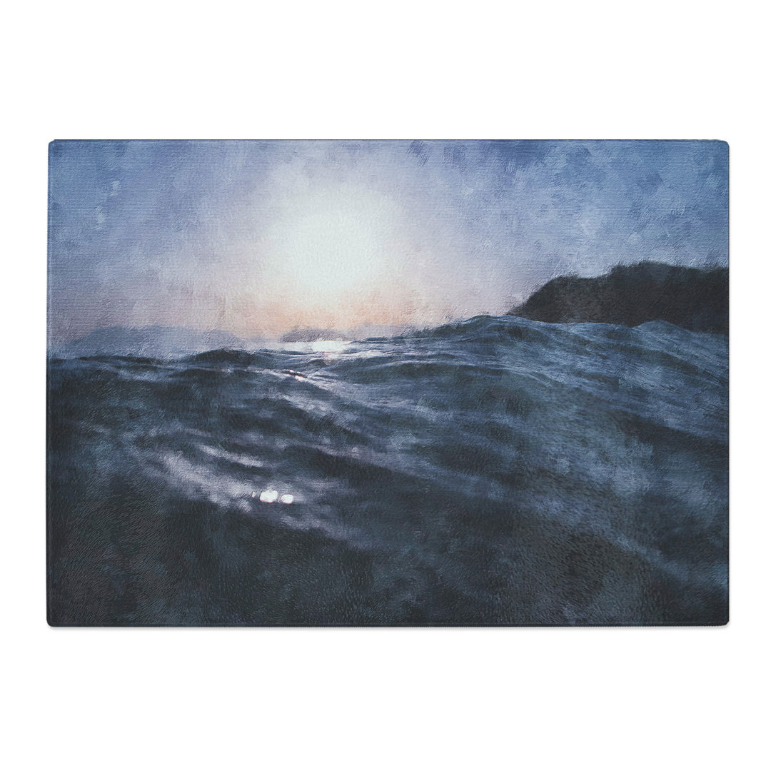 Tempered Glass Ocean Moods Chopping Board