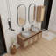 Meuble-lavabo 48 po avec 2 lavabos en céramique et armoire latérale, 4 portes à fermeture douce-1566378652-1566378643