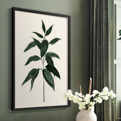 Soft Greenery I Framed Print - Solid Wood