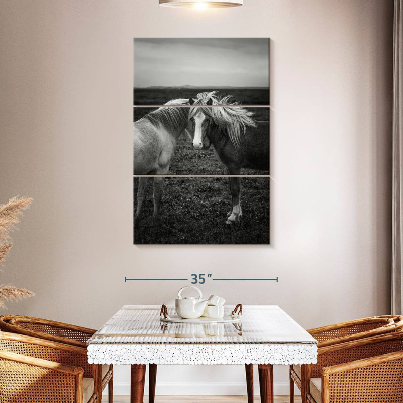 Brampt Loving Icelandic Horses, 38" H x 24" W