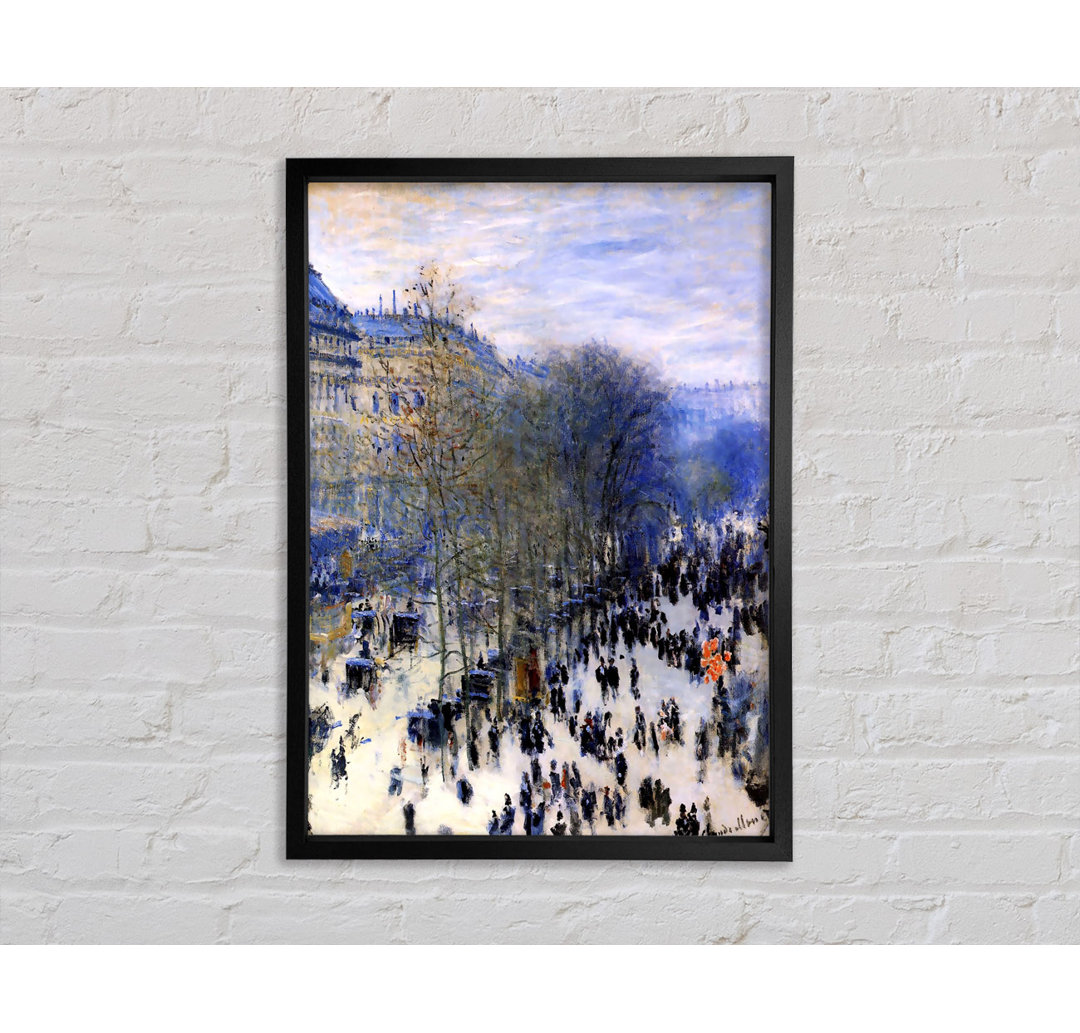 Monet Boulevard Des Capucines - Einzelner Bilderrahmen Kunstdrucke auf Leinwand