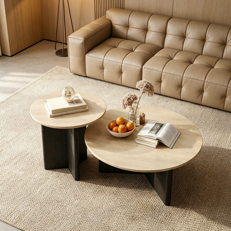 Engelhardt, H 14,96 po x l 31,49 po x P 31,49 po, Beige / Black