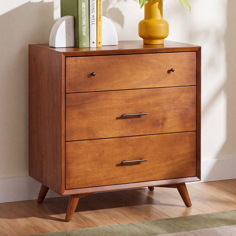 32 " W 3 - Drawer Dresser, Chestnut