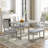 6-piece Dining Table Set With 4 Upholstered Chairs And Bench,dining table set,dining room set-277266658-277266668-277266659