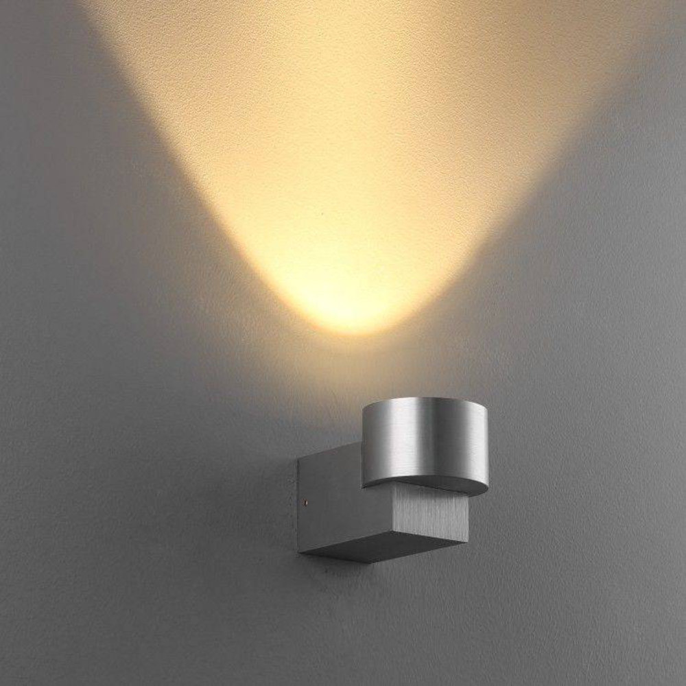 UltraBeam 5 Watt LED Brushed Aluminium Indoor LED Wall Uplighter 500 Lumens
