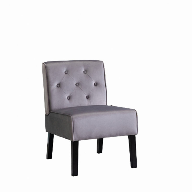 Fauteuil d'appoint 53 po Reese, Velours gris