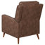 Fauteuil inclinable brun capitonné