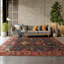 Tapis multicolores en laine touffetée à la main bleu foncé-1800582164