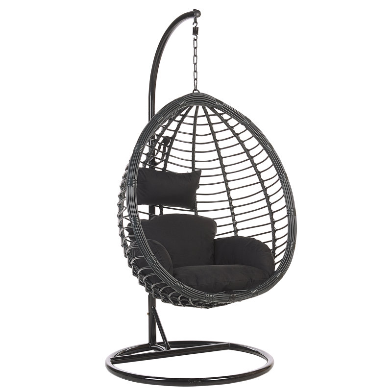 Lia Tollo Swing Chair with Stand, Black