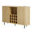 55.1'' Modern Bar Cabinet With Adjustable Shelves & RGB Lights, Wine Cabinet Sideboard Buffet With Wine Glass Holder & Wine Rack-193963051