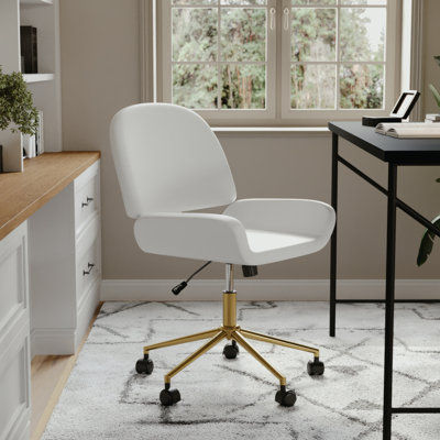 Hargrove Martha Stewart Upholstered Armless Swivel Home Office Chair