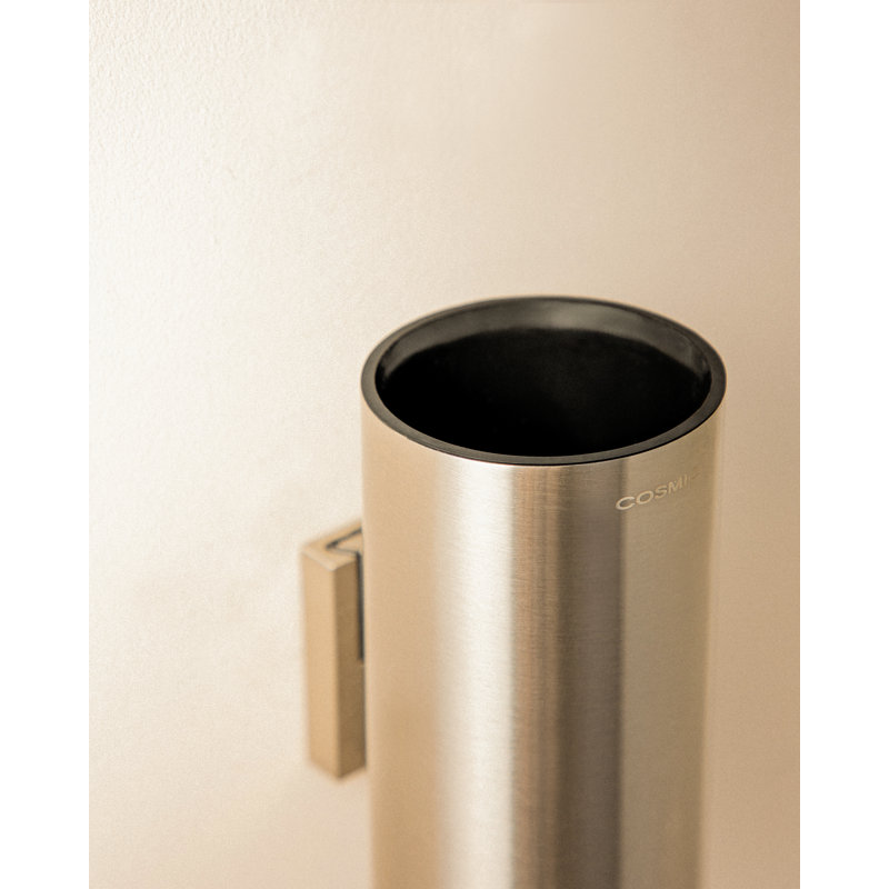 Cosmic Made of Durable Metal Wall-Mounted Toilet Brush and Holder, Gold