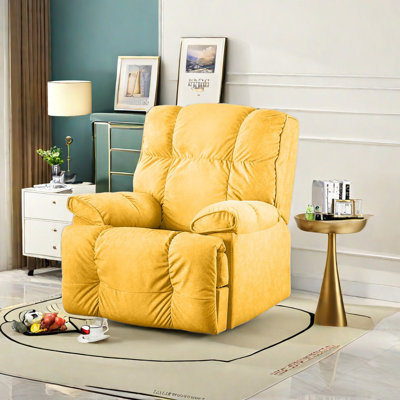 Soft Microfiber Recliner With Enhanced Support Upholstered Recliner