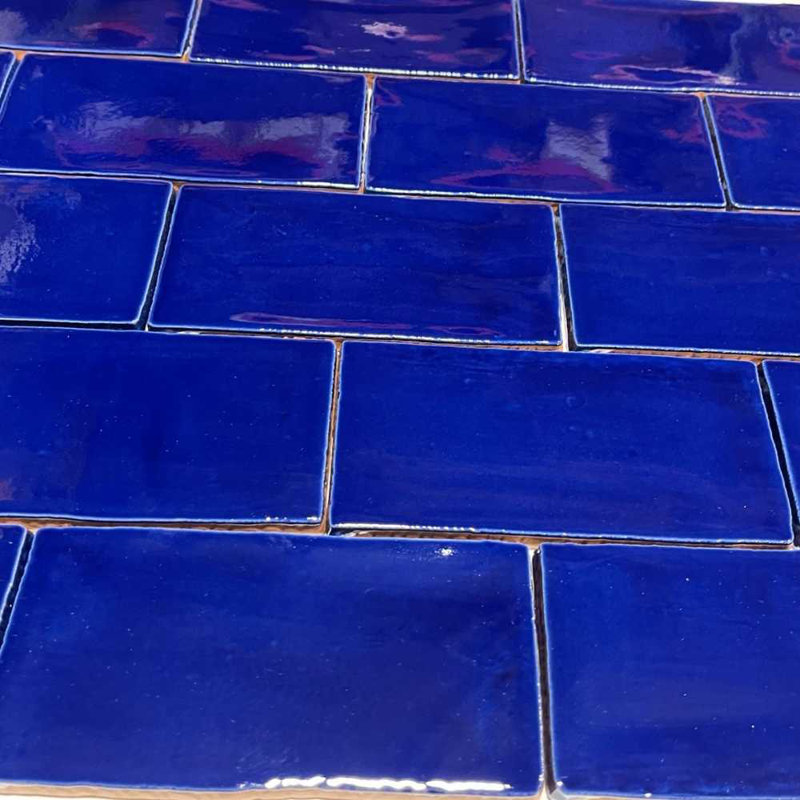 Diana 3" x 6" Ceramic Spanish Subway Tile, Sapphire