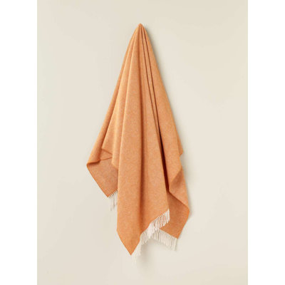 Jeté tissé en laine d'agneau Merino