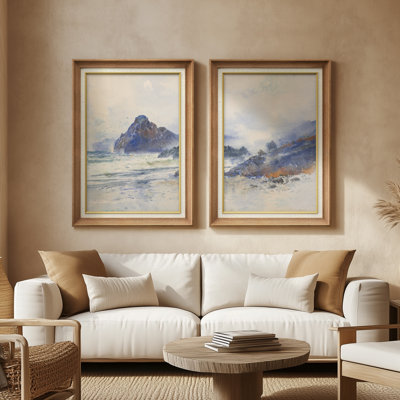 Ensemble de 2 œuvres d'art abstraites encadrées de qualité supérieure sur toile de qualité supérieure avec cadre de 26 po x 36 po