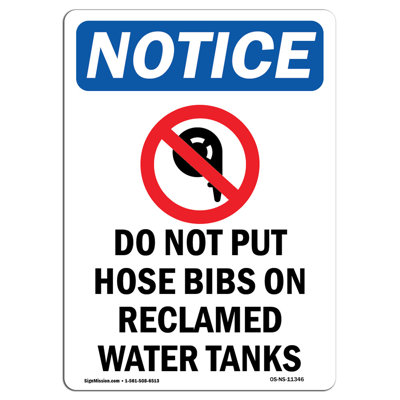 «Do Not Put Hose Bibs» avec symbole