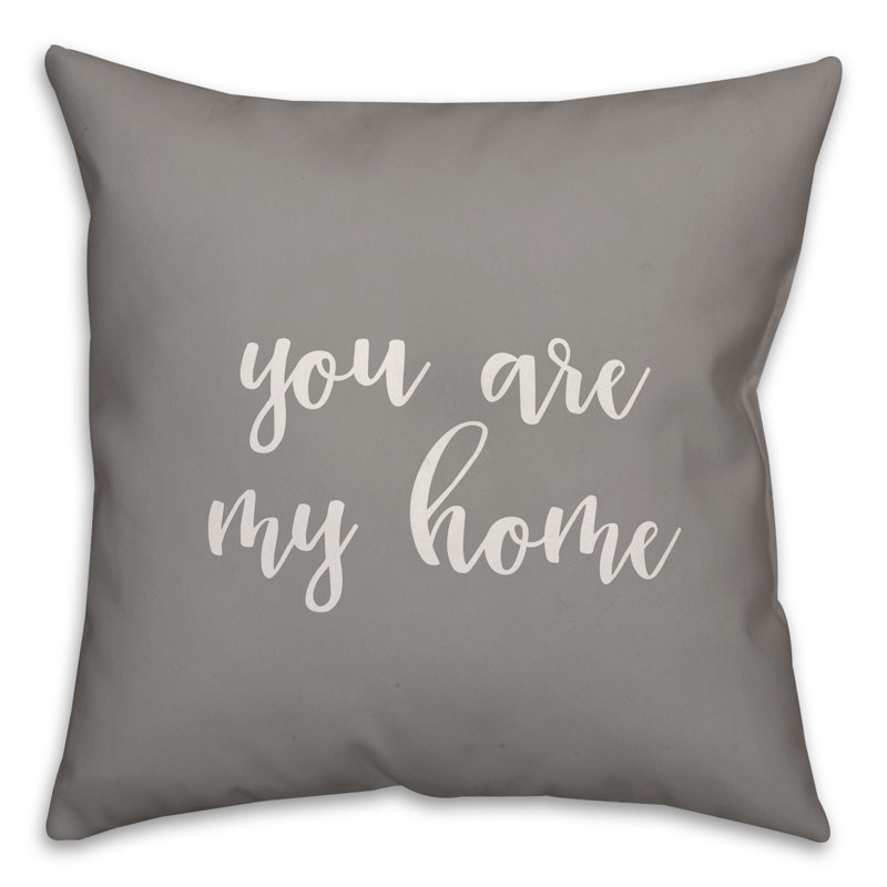  Coussin You are My Home, Gris, Housse de coussin