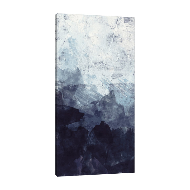 «Blue Flow 2», toile tendue par Alicia Vidal, H 48 po x l 24 po x P 1,5 po