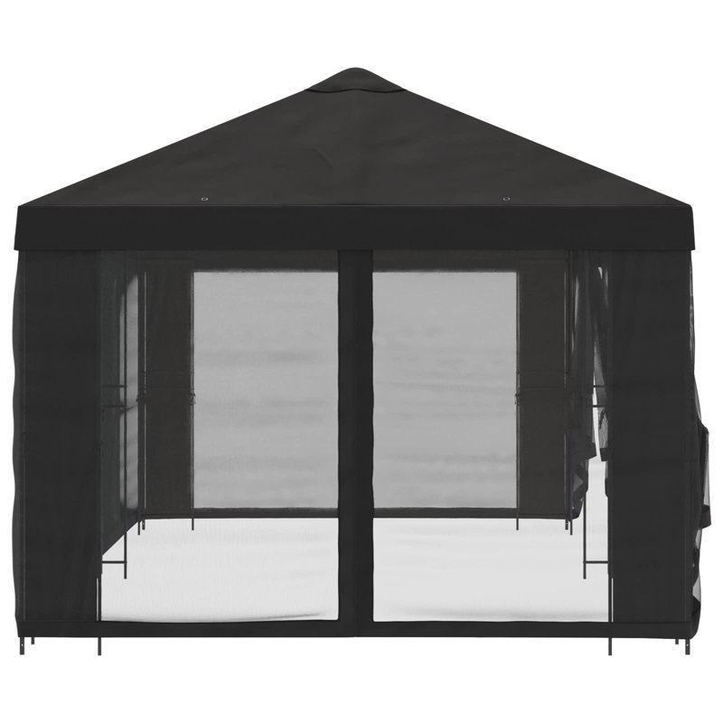 Vidaxl Gazebo Polyester And Steel, Anthracite, 276.5cm H x 600cm W x 300cm D