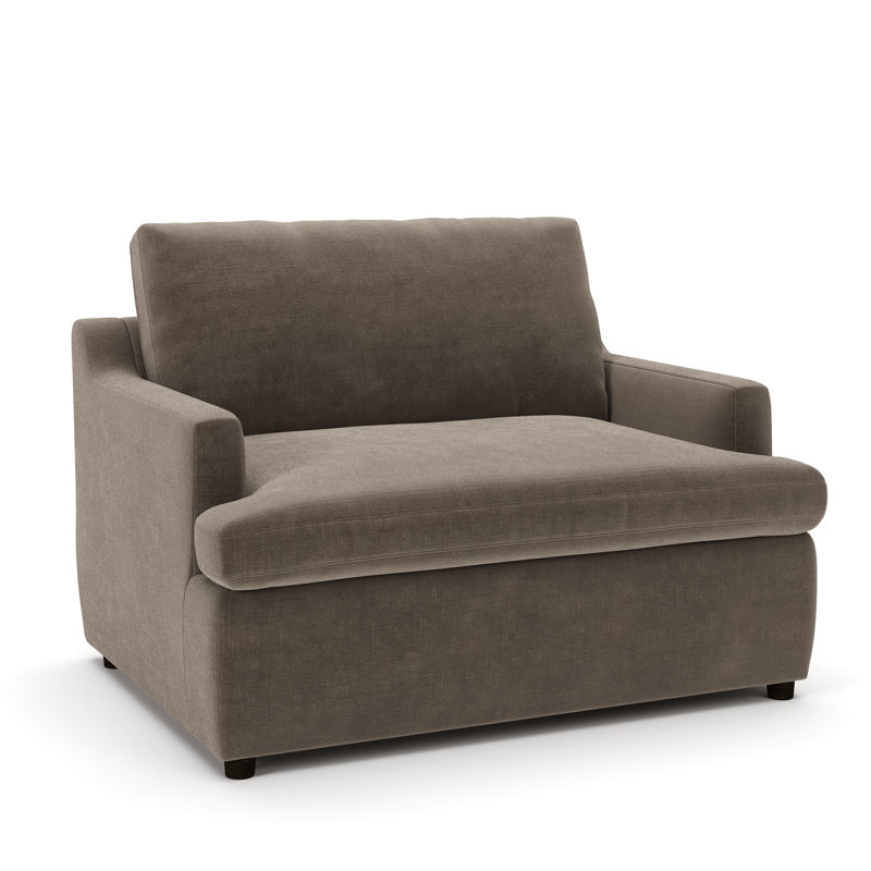 Chaise et demi Essex, Chenille Andrew Driftwood Performance