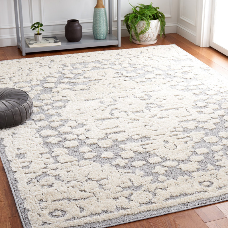 Tapis blanc / gris clair Lucia