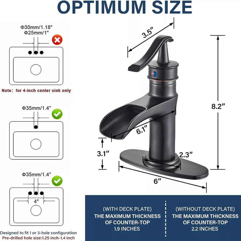 Robinet de salle de bain Waterfall