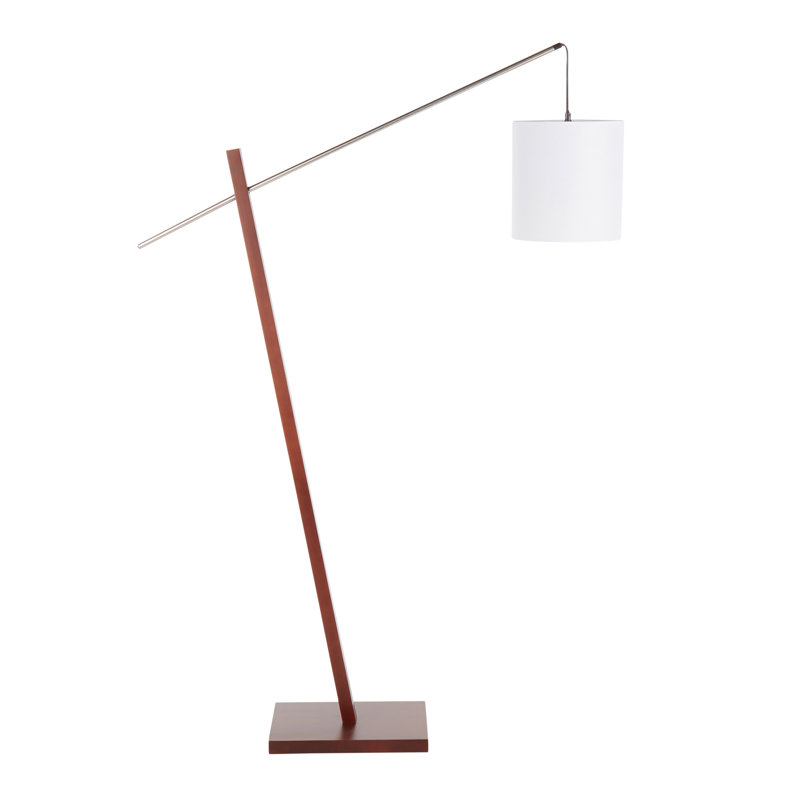 Mcmillion 60'' Walnut Task Floor Lamp