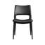 Ensemble de 2 chaises de salle à manger en similicuir noir, siège et dossier ergonomiques, pour la maison et le bureau. Design élégant.
