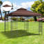 Auvent de remplacement pour abri de jardin 9,83 pi X, 2 housses de protection solaire, café, pour 01-0153 et 100100-076 Auvent de remplacement 9,8 pi, tissu de blocage