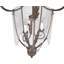  Lustre 8 lumières Prairie Rock Branch avec abat-jours en papier empire et panneaux de verre transparent